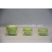 Square acrylic bottles and jars green color(FA-03)